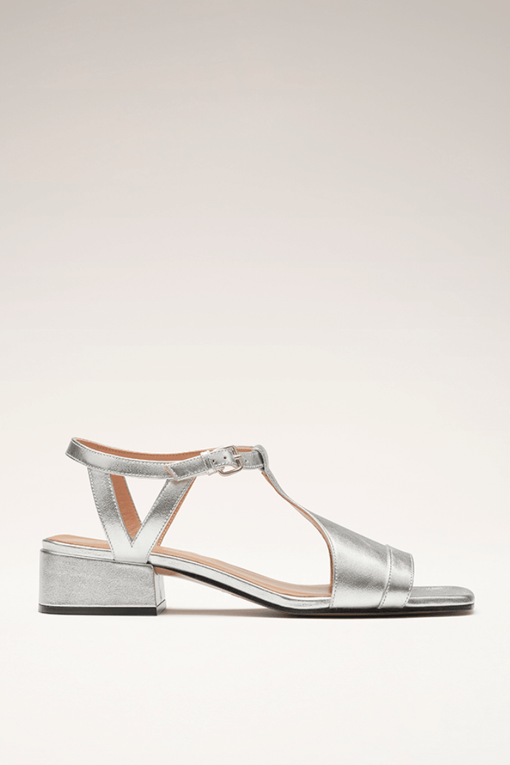 Tindra | Silver Block Heel Sandal