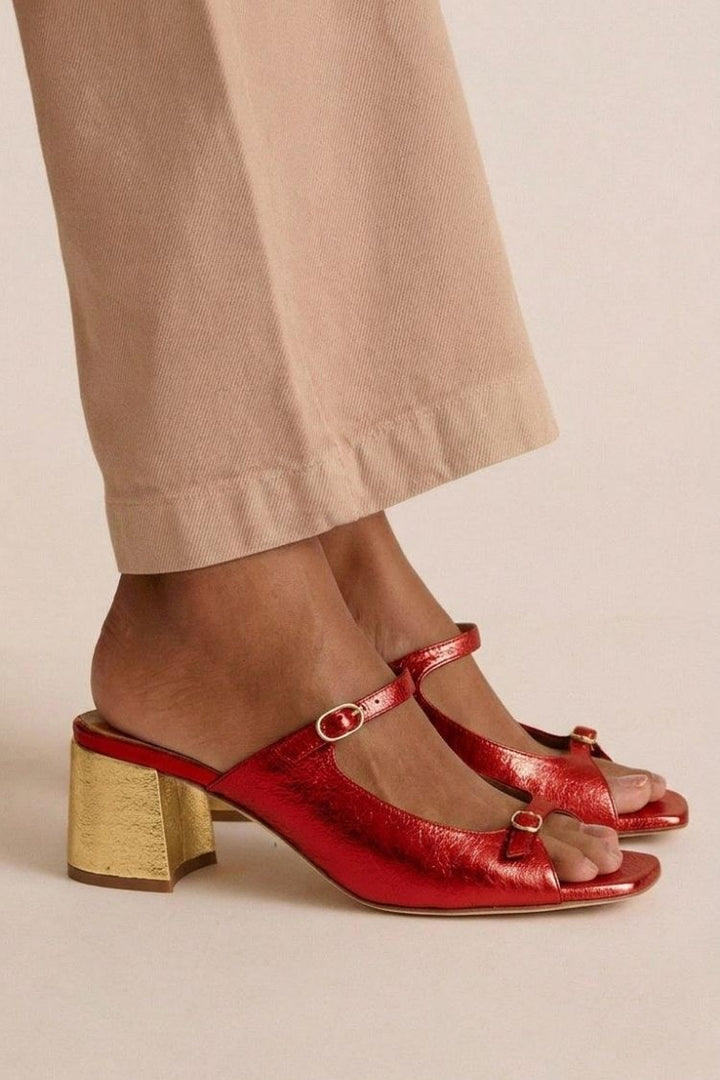 Marguerite | Golden Mule Heel Sandal