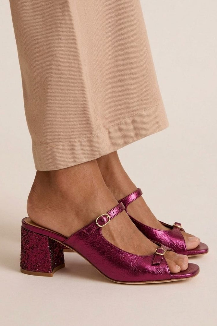 Marguerite | Golden Mule Heel Sandal
