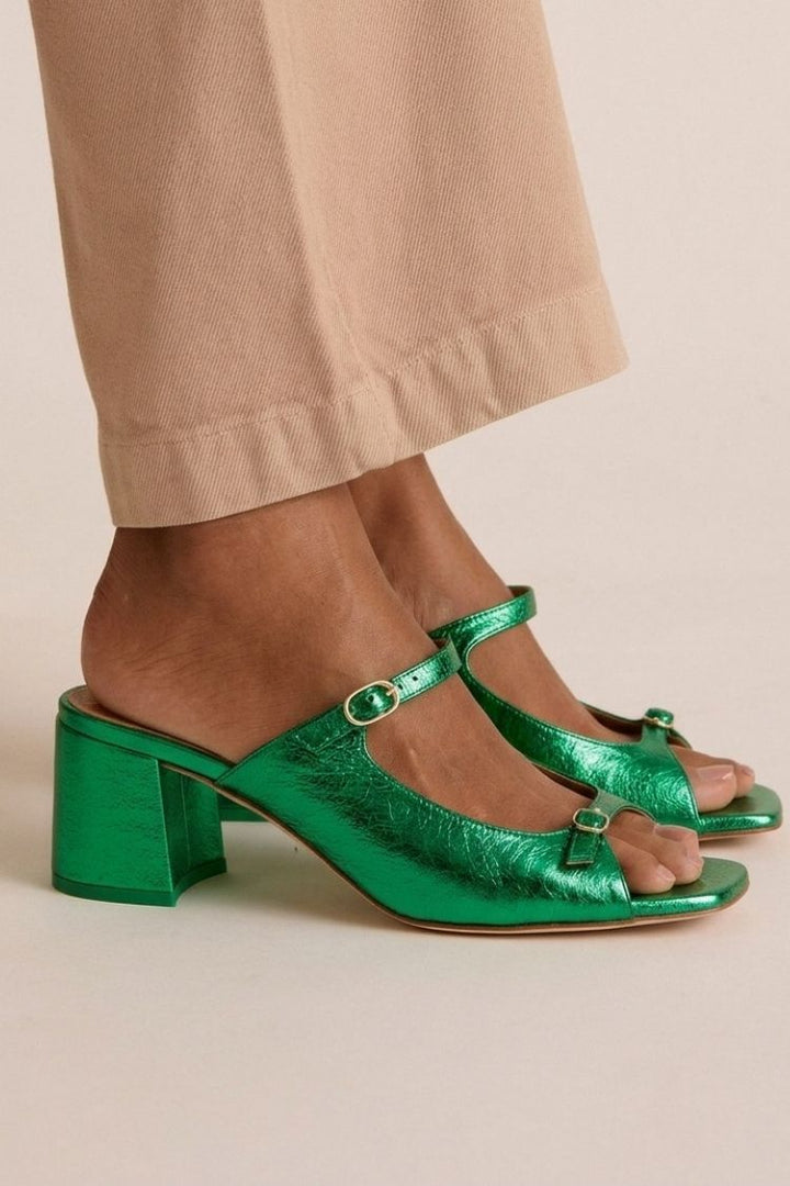 Marguerite | Golden Mule Heel Sandal