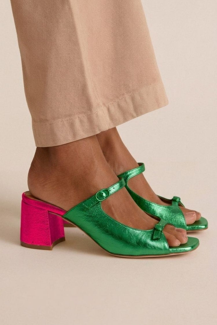 Marguerite | Golden Mule Heel Sandal