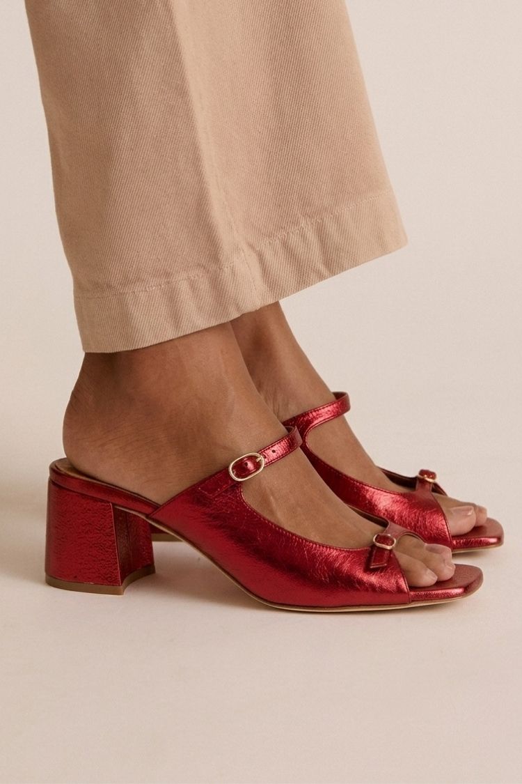 Marguerite | Golden Mule Heel Sandal