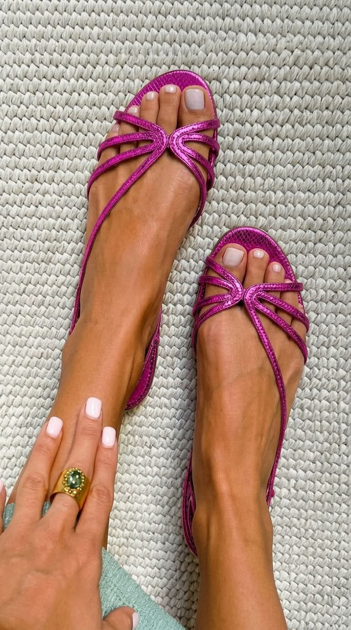 Fabienne | Golden Knot Flat Sandal