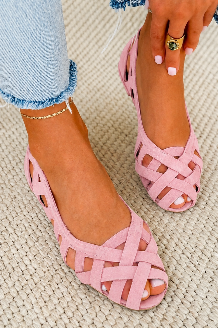 Perpetua | Woven Fuchsia Flat