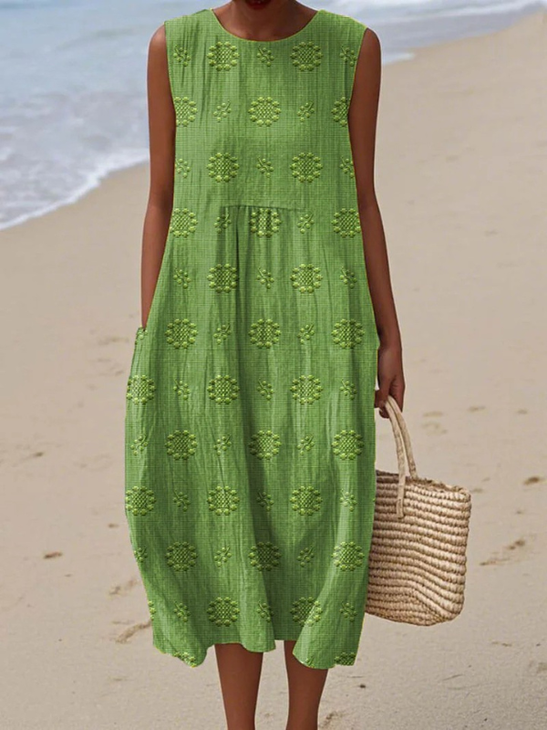 Beatrice | Embroidered Detail Midi Dress