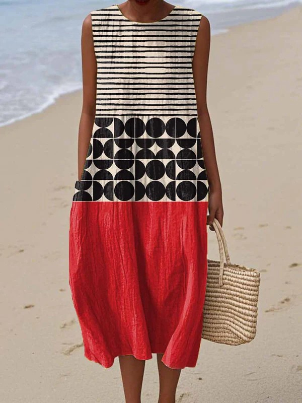 Florence | Colour Block Midi Dress