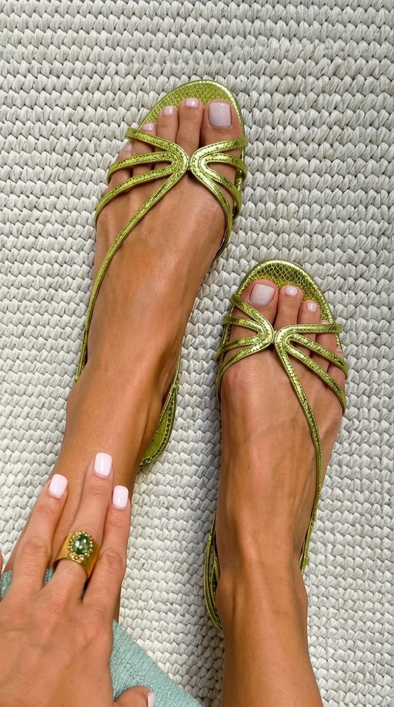 Fabienne | Golden Knot Flat Sandal